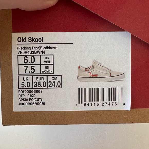 NEW Vans Old Skool Packing Tape Blncdblnc/True White WMNS sneakers - Picture 5 of 8